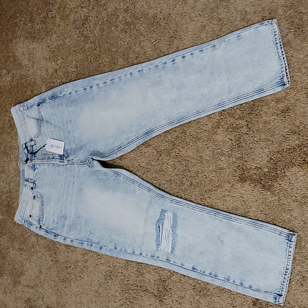 TWELVE BY ON TWELFTH VICI DOLLS HIGH RISE STRAIGHT ANKLE CROP JEANS 28 6 NWT